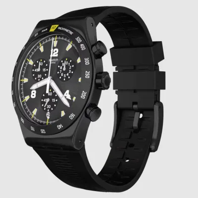 Swatch Chrononero Chronograph Black Dial Men's Watch  (Swiss Made)